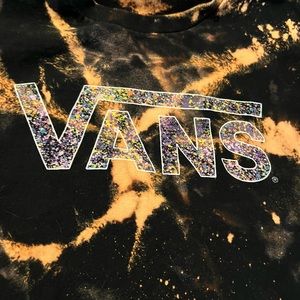 Bleach dye vans off the wall shirt